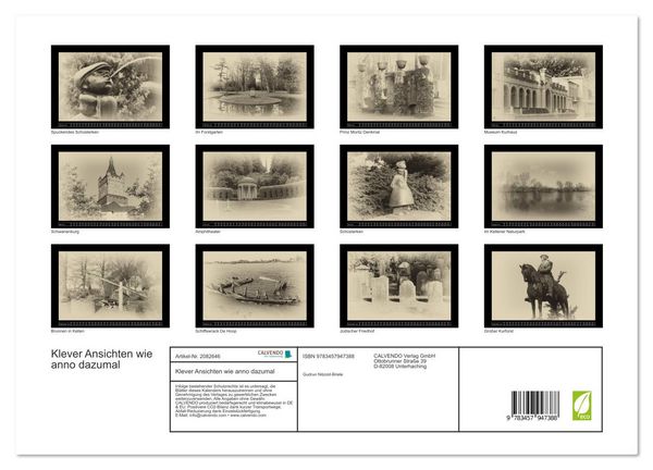 Produktbild: Klever Ansichten wie anno dazumal (hochwertiger Premium Wandkalender 2026 DIN A2 quer), Kunstdruck in Hochglanz