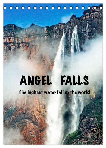 Produktbild: Angel Falls The tallest waterfall in the world (Desk Calendar 2026 DIN A5 portrait), CALVENDO 12 Month DeskCalendar