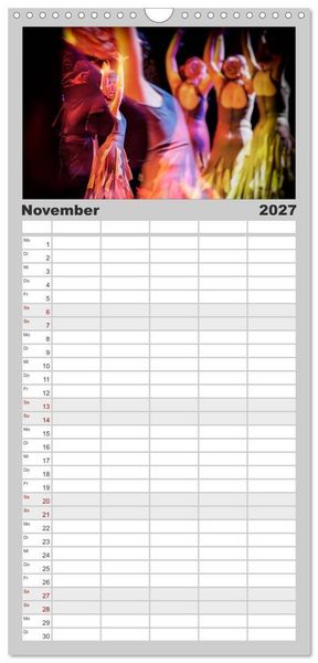 Produktbild: Familienplaner 2027 - Flamenco - Tanz der Leidenschaft mit 5 Spalten (Wandkalender, 21 x 45 cm) CALVENDO