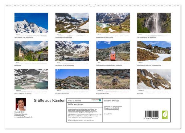 Produktbild: Gr&uuml;&szlig;e aus K&auml;rnten (hochwertiger Premium Wandkalender 2026 DIN A2 quer), Kunstdruck in Hochglanz