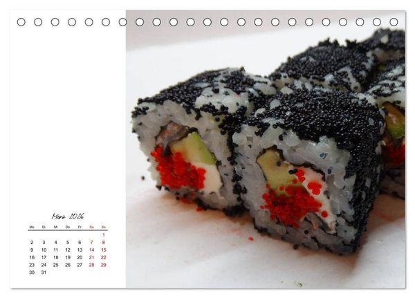 Produktbild: Sashimi und Sushi. Japans K&ouml;stlichkeiten (Tischkalender 2026 DIN A5 quer), CALVENDO Monatskalender