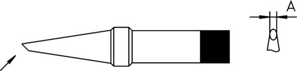 Weller 4PTBB8-1 Lötspitze Rundform, abgeschrägt Spitzen-Größe 2.4mm Inhalt 1St.