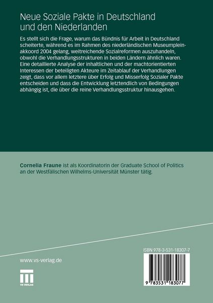 Produktbild: Neue Soziale Pakte in Deutschland und den Niederlanden