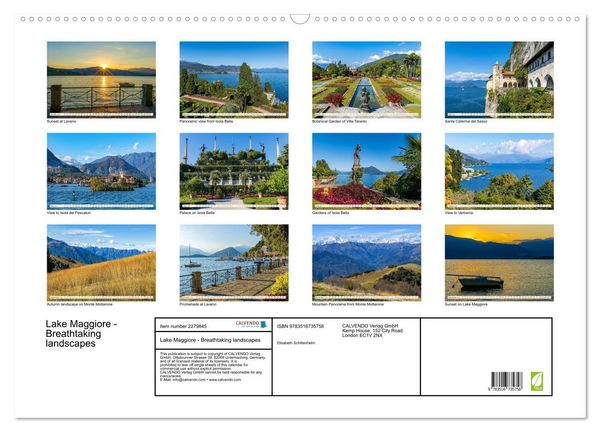 Produktbild: Lake Maggiore - Breathtaking landscapes (Wall Calendar 2026 DIN A2 landscape), CALVENDO 12 Month Wall Calendar