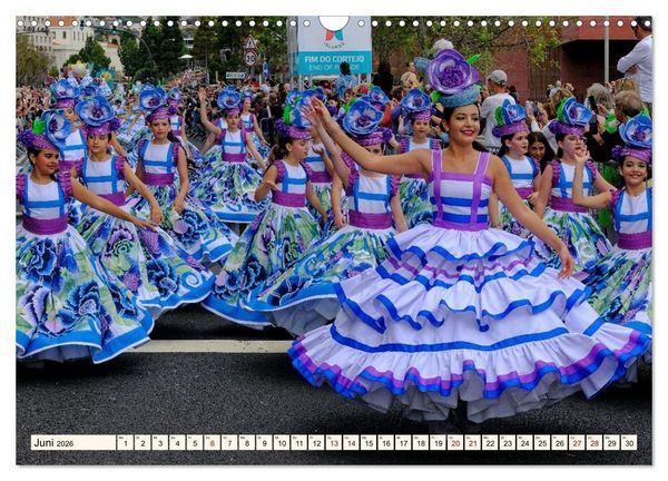 Produktbild: Blumenfest auf Madeira (Wandkalender 2026 DIN A3 quer), CALVENDO Monatskalender
