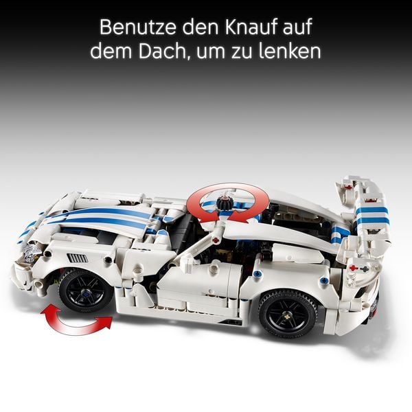 Produktbild: LEGO Technic 42234 Dodge Viper GTS-R Sportwagen, Bauset, Rennauto mit Lenkung und V10-Motor