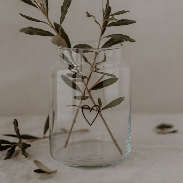 Produktbild: Vase aus Glas gro&szlig; Herz