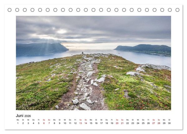 Produktbild: Norwegen Magisches Licht (Tischkalender 2026 DIN A5 quer), CALVENDO Monatskalender