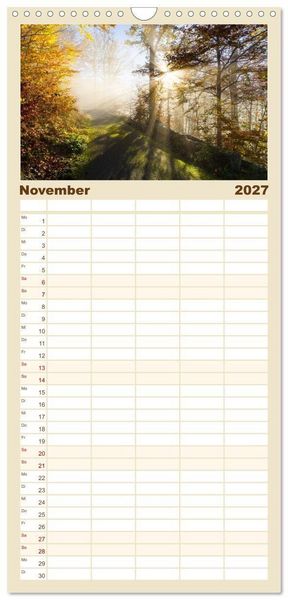 Produktbild: Familienplaner 2027 - Sauerland - Land der tausend Berge mit 5 Spalten (Wandkalender, 21 x 45 cm) CALVENDO