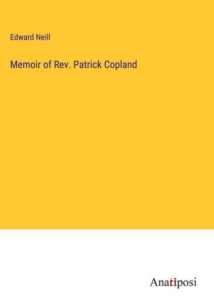 Produktbild: Memoir of Rev. Patrick Copland