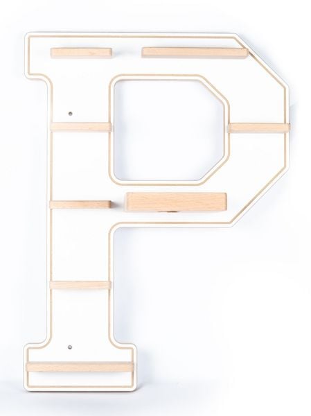 Wandregal 'Buchstabe P' für Toniebox