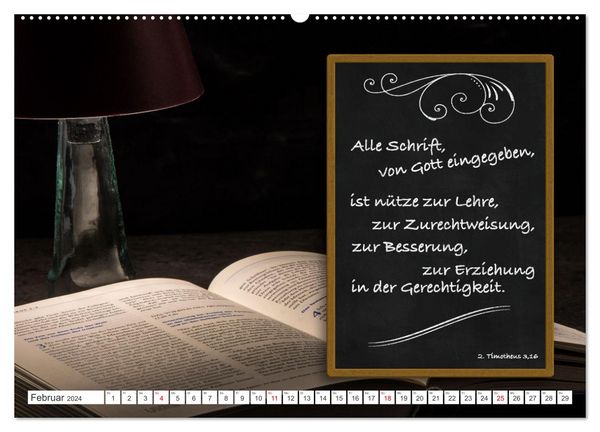 'Christliche Monatssprüche 2025 (hochwertiger Premium Wandkalender 2025 