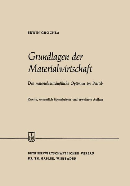 Produktbild: Grundlagen der Materialwirtschaft