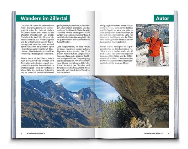 Produktbild: KOMPASS Wanderf&uuml;hrer Zillertal, 55 Touren mit Extra-Tourenkarte
