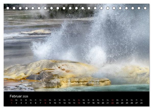 Produktbild: Traumziele in den USA. Der Yellowstone National Park (Tischkalender 2026 DIN A5 quer), CALVENDO Monatskalender