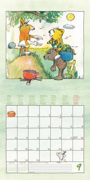 Produktbild: Janosch 2026 - Broschürenkalender 30x30 cm (30x60 geöffnet) - Kalender mit Platz für Notizen - inkl. Poster - Bildkalender - Wandplaner - Wandkalender