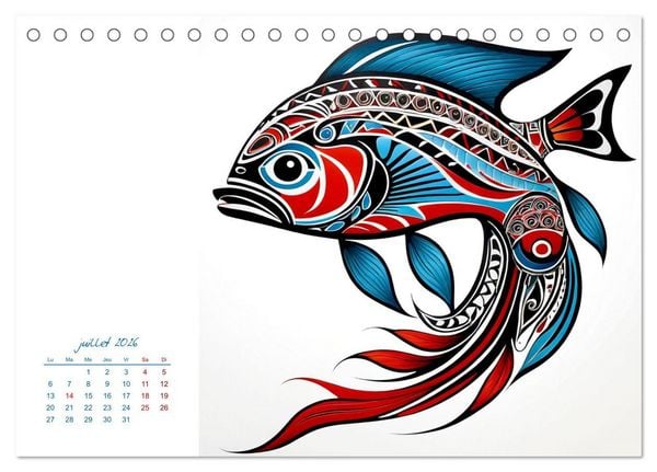 Produktbild: Passion Tribale (Calendrier de bureau 2026 DIN A5 vertical), CALVENDO calendrier mensuel