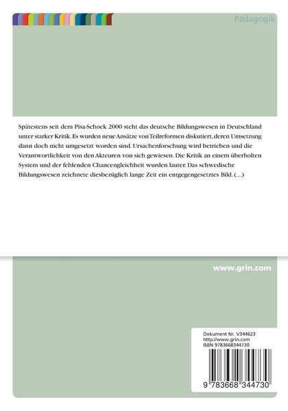 Produktbild: Reformen der Schulwesen Schwedens und Deutschlands im historischen und aktuellen Vergleich