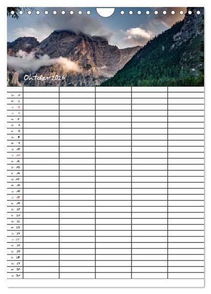 Produktbild: Dein Berge Kalender (Wandkalender 2026 DIN A4 hoch), CALVENDO Monatskalender
