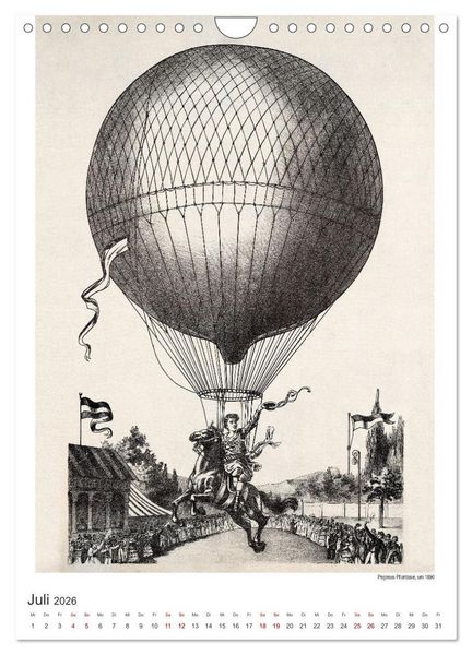 Produktbild: Ballonfahren Kalender (Wandkalender 2026 DIN A4 hoch), CALVENDO Monatskalender