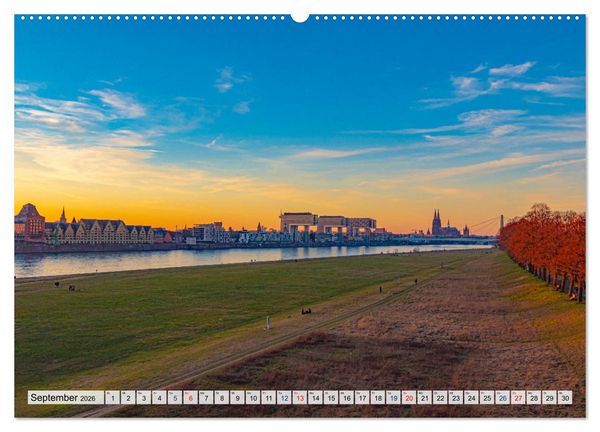 Produktbild: K&ouml;lsche Impressionen bei Tag und Nacht (hochwertiger Premium Wandkalender 2026 DIN A2 quer), Kunstdruck in Hochglanz