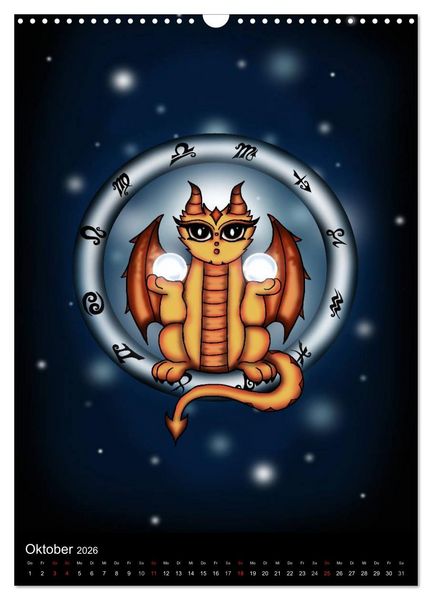 Produktbild: Drachen-Sternzeichen (Wandkalender 2026 DIN A3 hoch), CALVENDO Monatskalender
