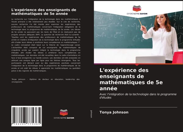 Produktbild: L'exp&eacute;rience des enseignants de math&eacute;matiques de 5e ann&eacute;e