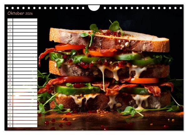 Produktbild: Fastfood &Auml;sthetik (Wandkalender 2026 DIN A4 quer), CALVENDO Monatskalender