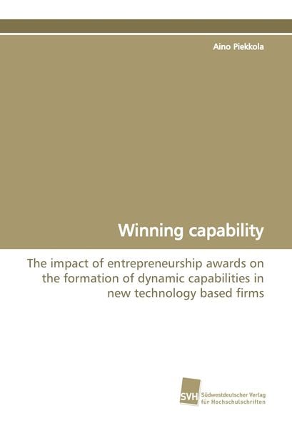 Winning capability, Taschenbuch von Aino Piekkola, Südwestdeutscher Verlag für Hochschulschriften, 9783838105932