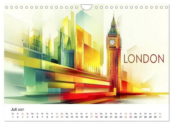 Produktbild: City Colors Europa - Die bunte St&auml;dte Kollektion (Wandkalender 2027 DIN A4 quer), CALVENDO Monatskalender