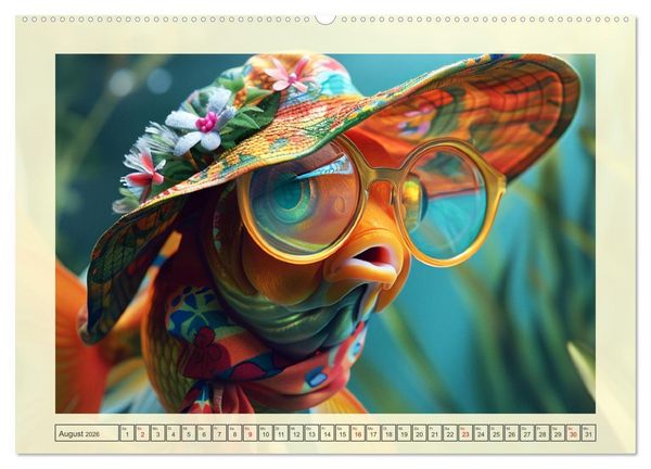 Produktbild: Fashion-Fisch. Die lustige Welt der Unterwasser-Mode (hochwertiger Premium Wandkalender 2026 DIN A2 quer), Kunstdruck in Hochglanz