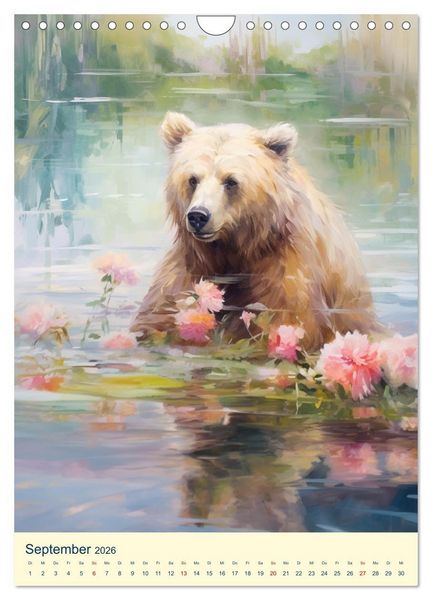 Produktbild: B&auml;ren. Duftige Aquarelle von Meister Petz (Wandkalender 2026 DIN A4 hoch), CALVENDO Monatskalender