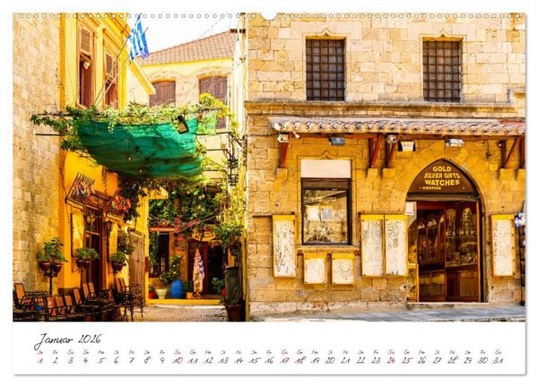 Produktbild: Rhodos - Die faszinierende Insel in der &Auml;g&auml;is (hochwertiger Premium Wandkalender 2026 DIN A2 quer), Kunstdruck in Hochglanz