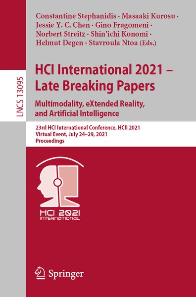 Produktbild: HCI International 2021 - Late Breaking Papers: Multimodality, eXtended Reality, and Artificial Intelligence