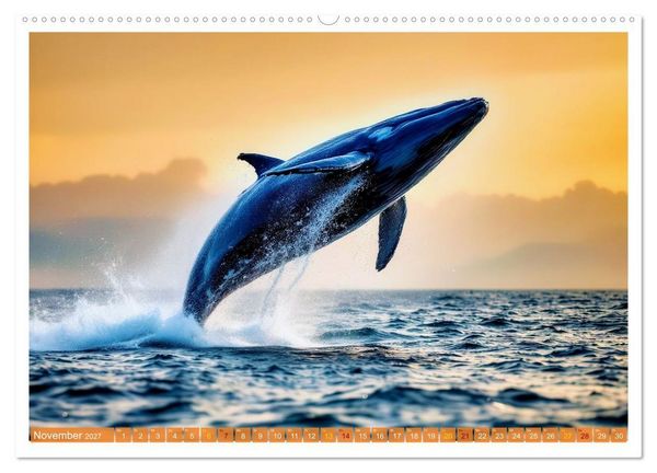Produktbild: Whale Watching (hochwertiger Premium Wandkalender 2027 DIN A2 quer), Kunstdruck in Hochglanz