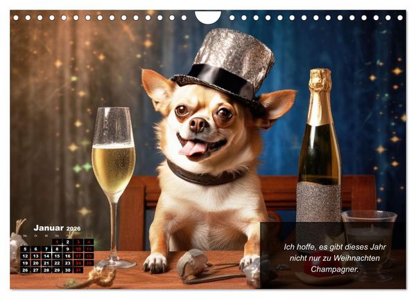 Produktbild: Lustige Chihuahua-Momente (Wandkalender 2026 DIN A4 quer), CALVENDO Monatskalender