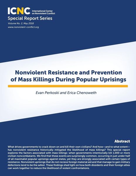 Produktbild: Nonviolent Resistance and Prevention of Mass Killings During Popular Uprisings