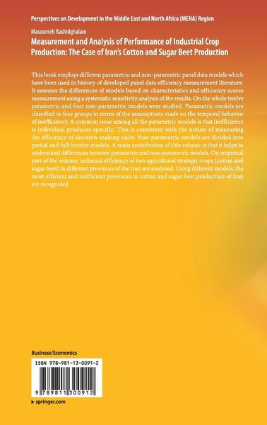 Produktbild: Measurement and Analysis of Performance of Industrial Crop Production: The Case of Iran&rsquo;s Cotton and Sugar Beet Production