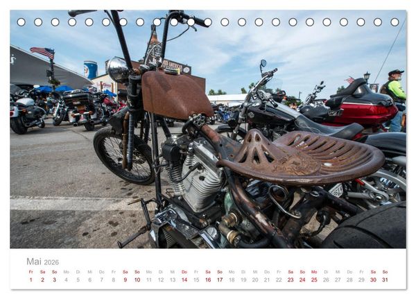 Produktbild: Sturgis - Die ber&uuml;hmteste Motorrad-Rallye der Welt (Tischkalender 2026 DIN A5 quer), CALVENDO Monatskalender