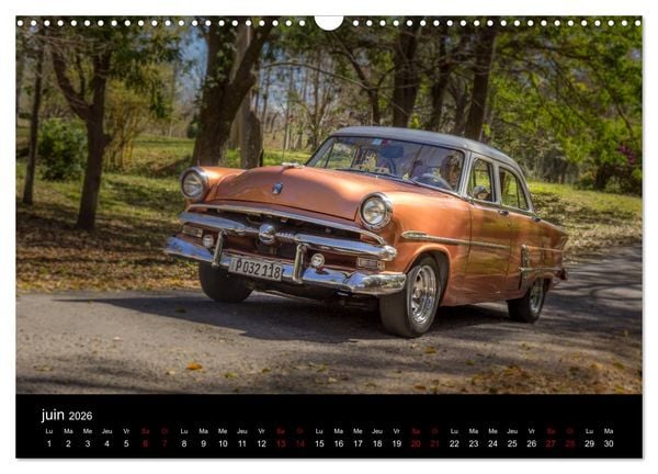 Produktbild: Cuba les belles am&eacute;ricaines (Calendrier mural 2026 DIN A3 vertical), CALVENDO calendrier mensuel