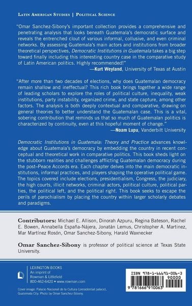 Produktbild: Democratic Institutions in Guatemala