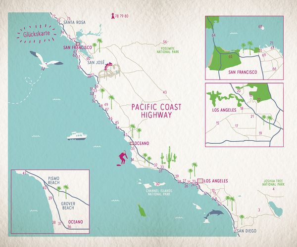 Produktbild: Gl&uuml;cksorte am Pacific Coast Highway. Von San Diego bis San Francisco