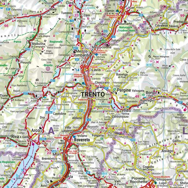 Produktbild: freytag & berndt Stra&szlig;enkarte Tirol - Dolomiten - Gardasee - Panorama 1:450.000