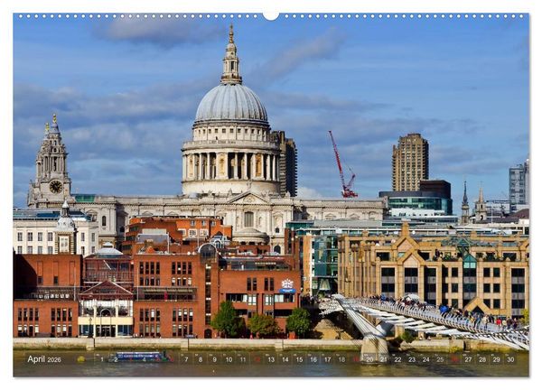 Produktbild: Londoner Perspektiven (hochwertiger Premium Wandkalender 2026 DIN A2 quer), Kunstdruck in Hochglanz