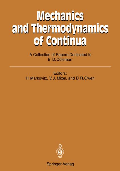 Produktbild: Mechanics and Thermodynamics of Continua