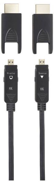 Produktbild: SpeaKa Professional Glasfaser / HDMI Anschlusskabel HDMI-A Stecker, HDMI-Micro-D Stecker, HDMI-A Stecker, HDMI-Micro-D Stecker 10