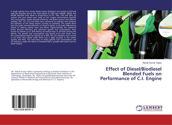 Produktbild: Effect of Diesel/Biodiesel Blended Fuels on Performance of C.I. Engine
