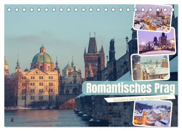 Romantisches Prag (Tischkalender 2025 DIN A5 quer), CALVENDO Monatskalender