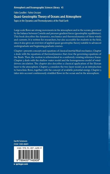 Produktbild: Quasi-Geostrophic Theory of Oceans and Atmosphere