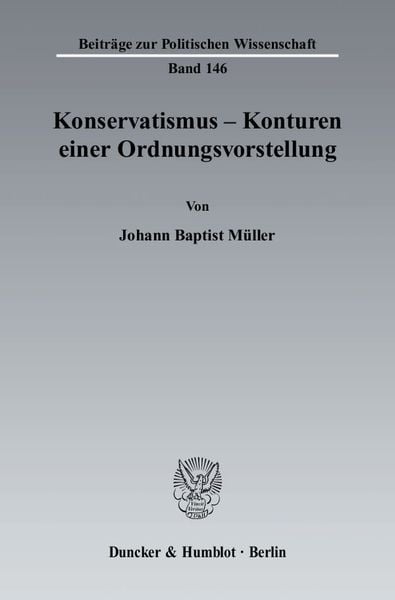 Produktbild: Konservatismus - Konturen einer Ordnungsvorstellung.